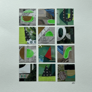 "Deep Blue Calm" Original Collage on Paper